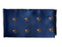 navy dark blue pocket square with embroidered hedgehog design