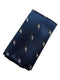 navy blue pocket square with embroidered penguin design