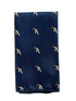 navy blue pocket square with embroidered penguin design
