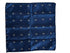 navy blue pocket square with embroidered flying hunting duck bird design