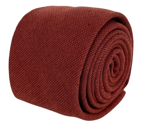 copper brick brown rusty cotton tie