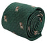 emerald forest dark green tie with lion design