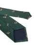 emerald forest dark green tie with lion design