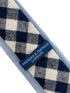 navy blue and white cotton gingham check tie