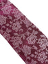 magenta pink tie with floral design