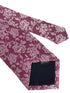 magenta pink tie with floral design