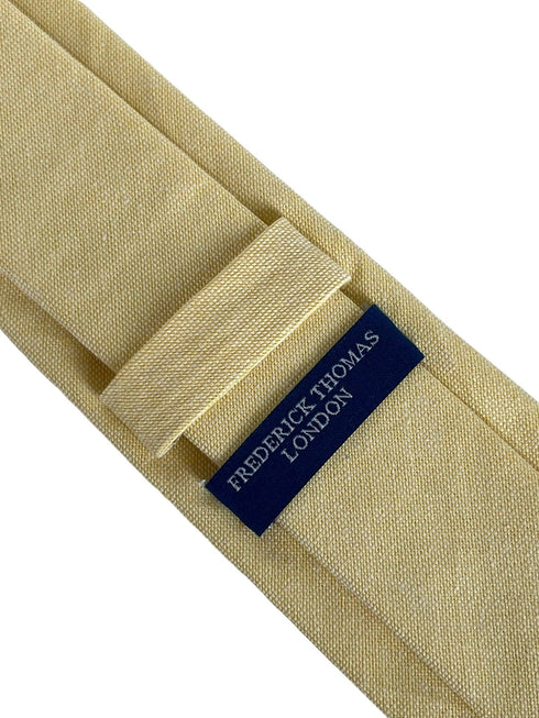 pale pastel light lemon yellow cotton tie
