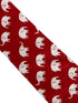 children's red cotton tie with white elephant design