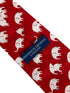 children's red cotton tie with white elephant design
