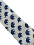 children's ivory white cream with dark blue elephant cotton tie