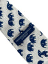 children's ivory white cream with dark blue elephant cotton tie
