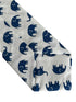 children's ivory white cream with dark blue elephant cotton tie