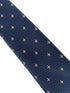 navy dark blue tie with gold fleur de lys (lis) design