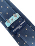 navy dark blue tie with gold fleur de lys (lis) design