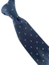 navy dark blue tie with gold fleur de lys (lis) design