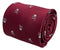 dark red maroon tie with skull and crossbones design