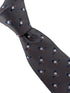 silver grey tie with pigeon bird design