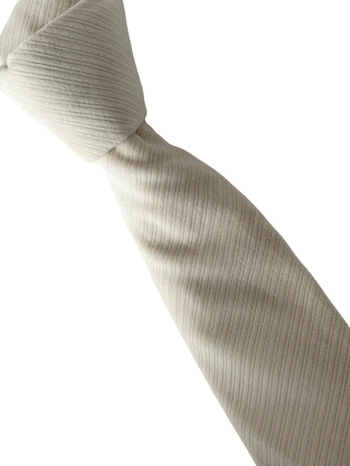 ivory cream velvet feel tie