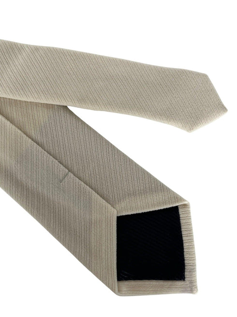 ivory cream velvet feel tie