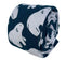 dark teal cotton tie with white polar bear print