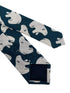 dark teal cotton tie with white polar bear print