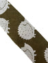 gold bronze olive cotton tie with hedgehog design