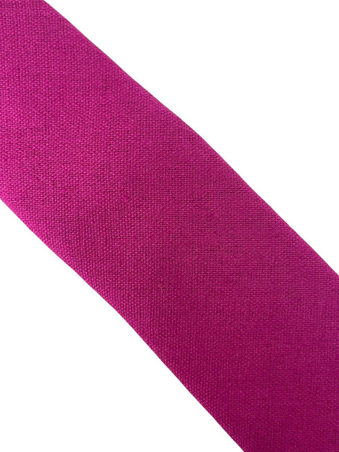 hot fuchsia bright pink magenta cotton tie