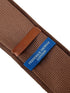 chocolate coffee brown knitted tie with embroidered white stars