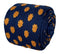 navy blue knitted tie with golden sunflower embroidered design