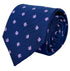 navy blue tie with tropical angel fish embroidered design