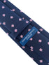 navy blue tie with tropical angel fish embroidered design
