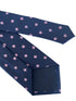 navy blue tie with tropical angel fish embroidered design