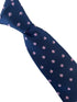 navy blue tie with tropical angel fish embroidered design