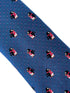 navy blue tie with festive fun penguin and glitter pin spots design