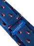 navy blue tie with festive fun penguin and glitter pin spots design