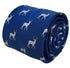 navy blue tie with reindeer Rudolph embroidered design