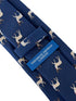 navy blue tie with reindeer Rudolph embroidered design
