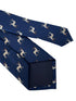 navy blue tie with reindeer Rudolph embroidered design