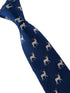 navy blue tie with reindeer Rudolph embroidered design