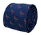 navy blue tie with velociraptor dinosaur design