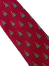 maroon burgundy dark red tie with festive Christmas tree design