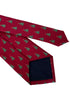 maroon burgundy dark red tie with festive Christmas tree design