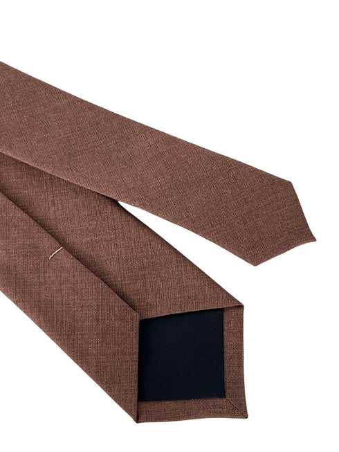 dusky dusty earthy red brick bamboo tie