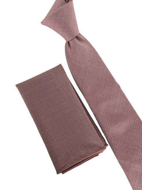 dusky dusty pink brick bamboo tie