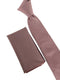 Matching dusky dusty pink brick bamboo tie and pocket square