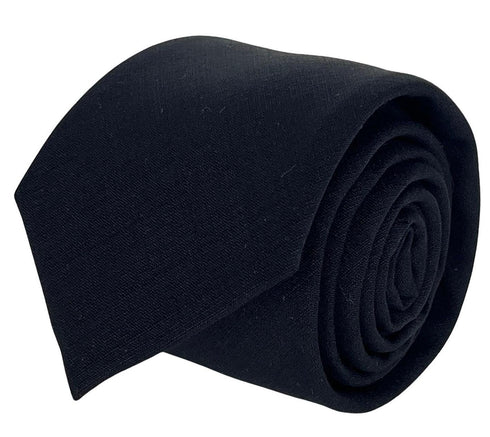 plain black bamboo tie