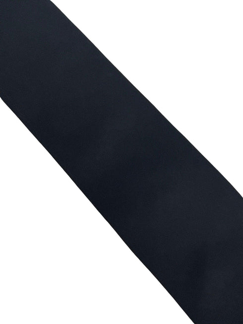 plain black bamboo tie