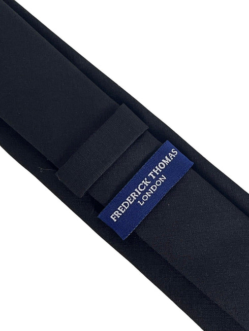 plain black bamboo tie