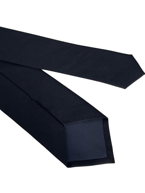 plain black bamboo tie
