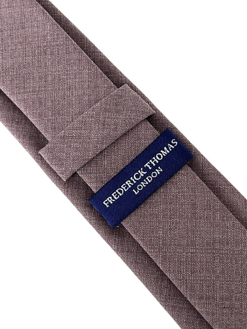mauve brown bamboo tie